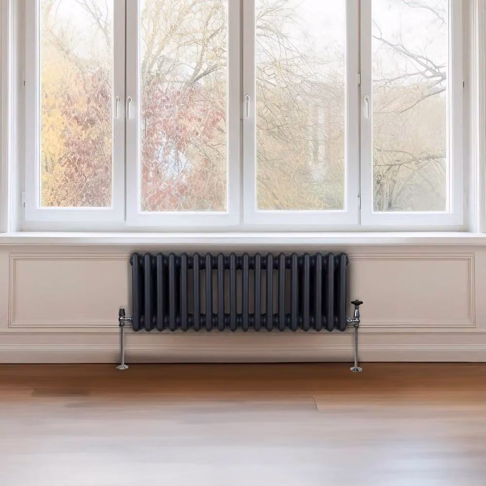 Monstershop Traditional 3 Column Steel Radiator in Anthracite Grey, H 83.2 x W 30.0 x D 10.0 cm – 4