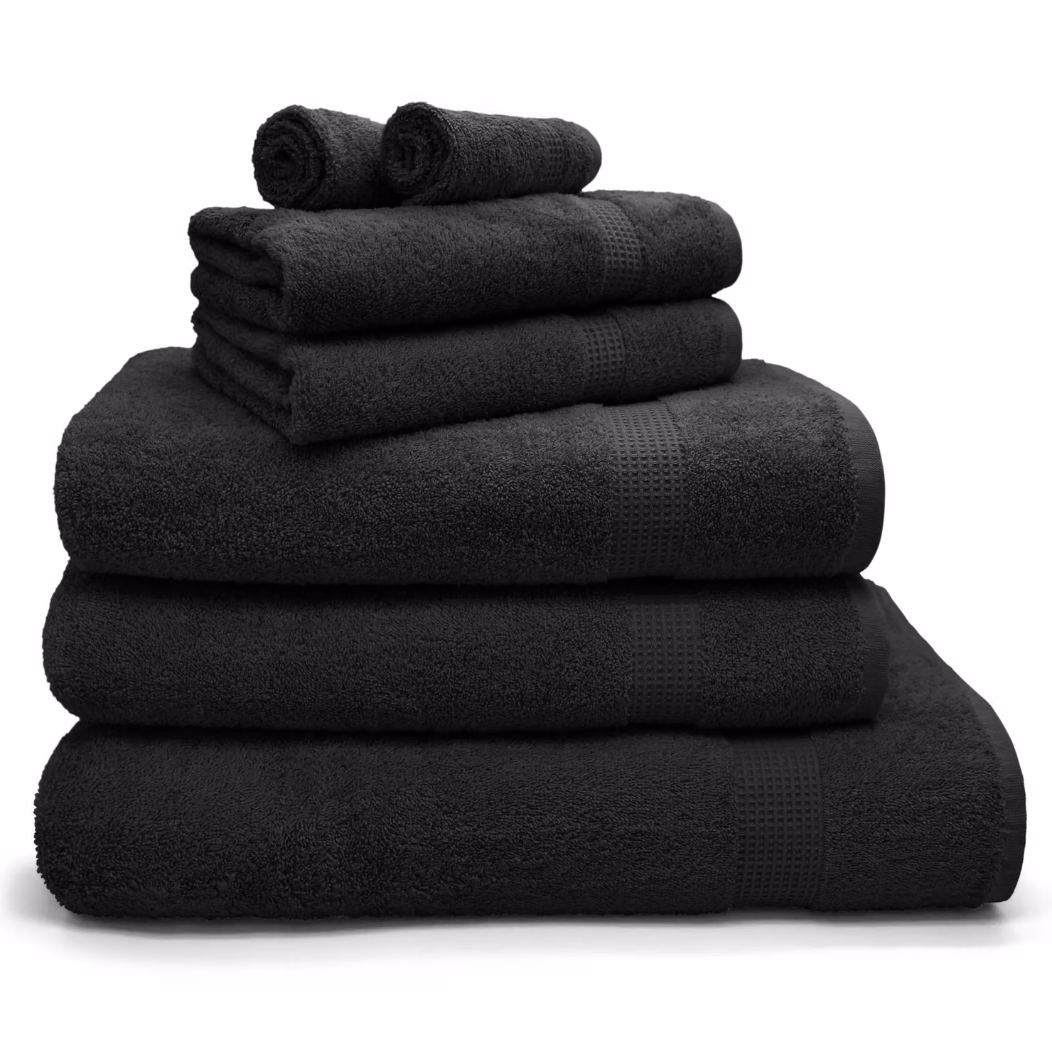 Velosso Luxury 100% Egyptian Cotton Towels, 550gsm, Black – 2