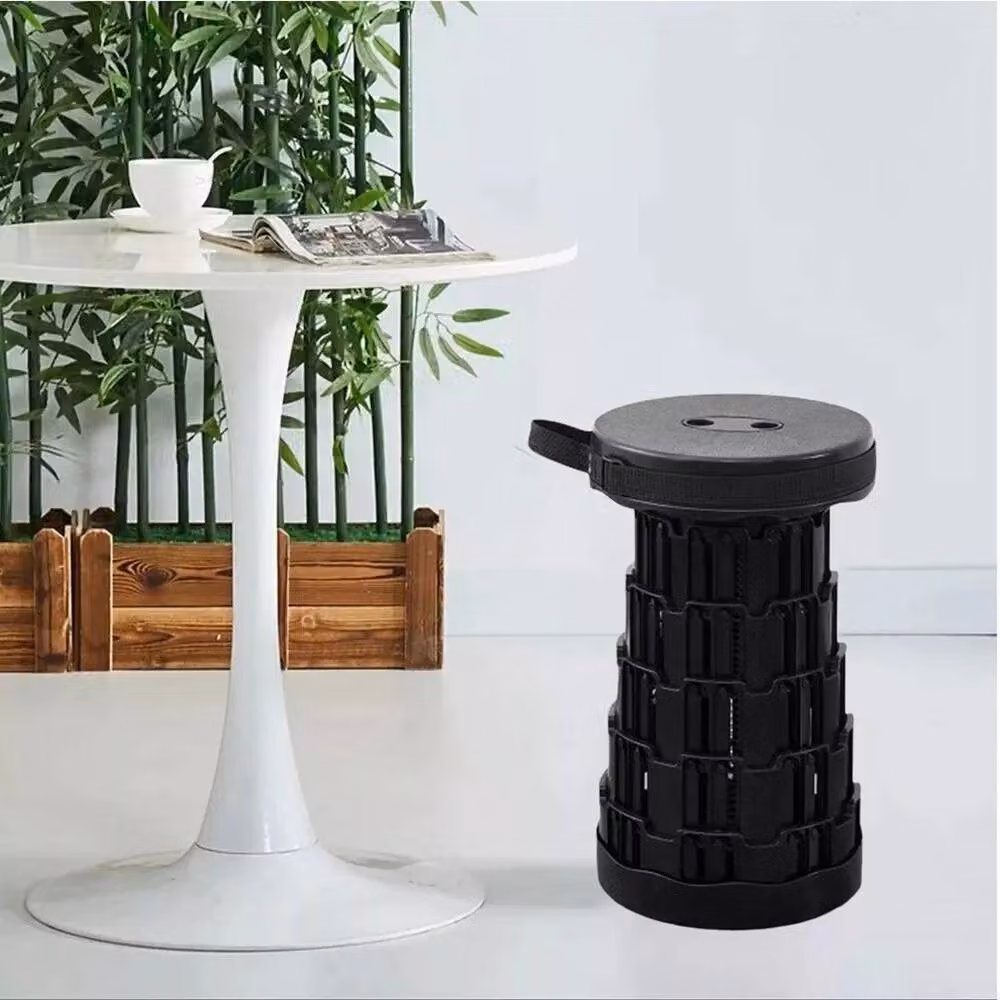 FLAVORA Lightweight Telescopic Folding Stool in Black – 2