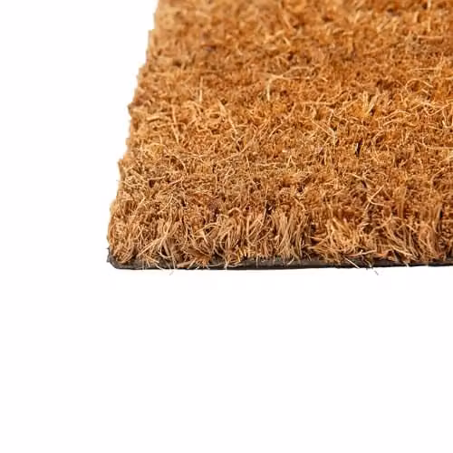 Nicola Spring Hello Coir Step Mats, Pack of 2, Brown, W: 60 cm, D: 20 cm, H: 1.5 cm – 5