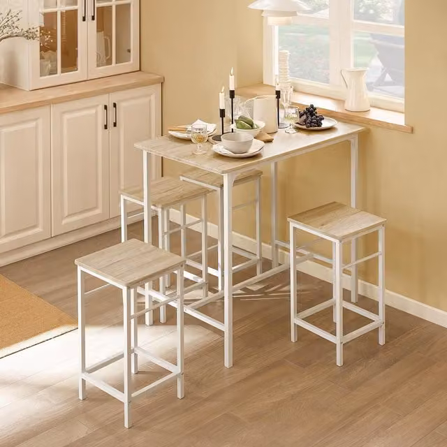 SoBuy Terkel Bar Set in White