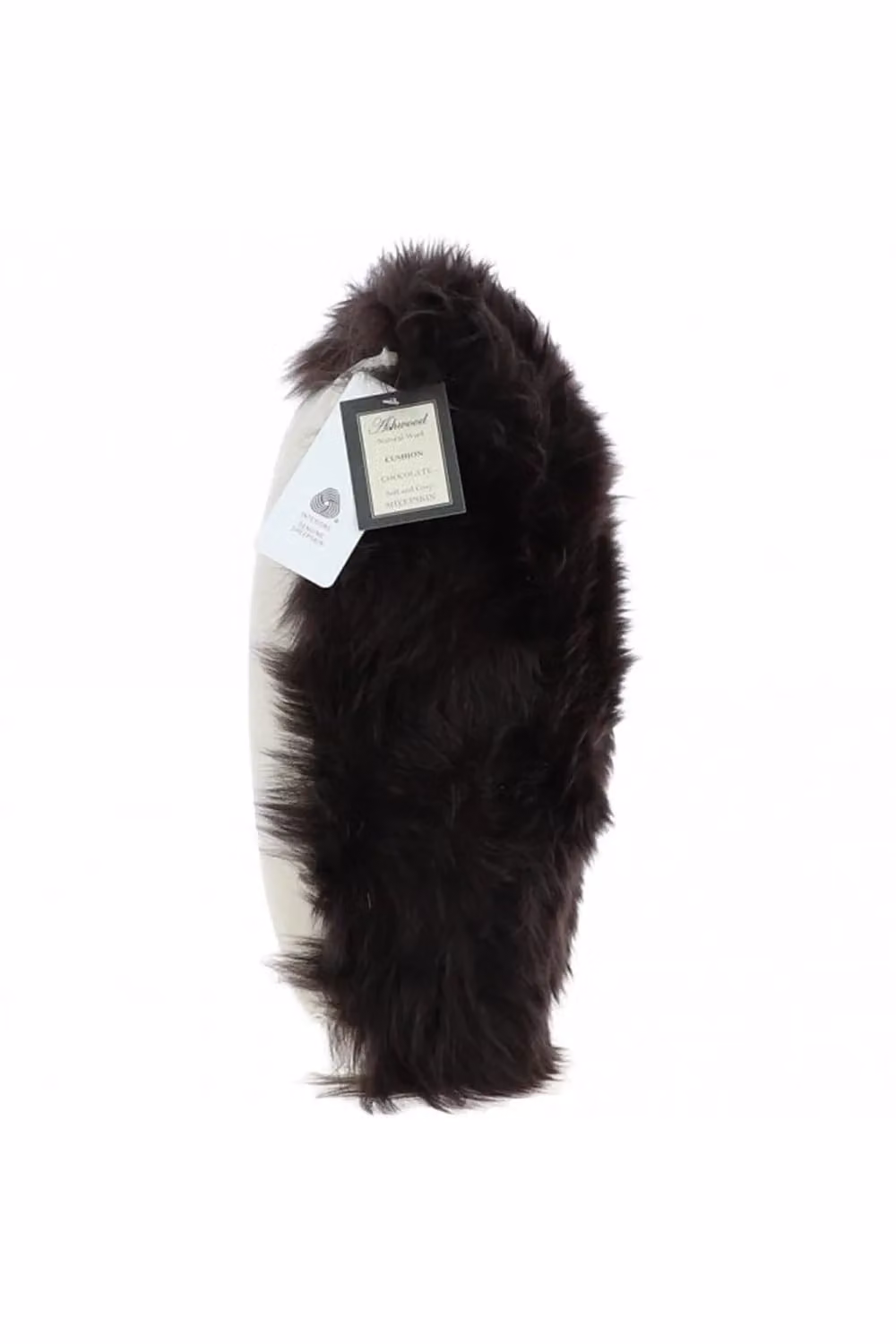 Fenland England Real Lambskin Fluffy Square Cushion in Brown, W/D/H: 40 x 40 x 40 cm – 2
