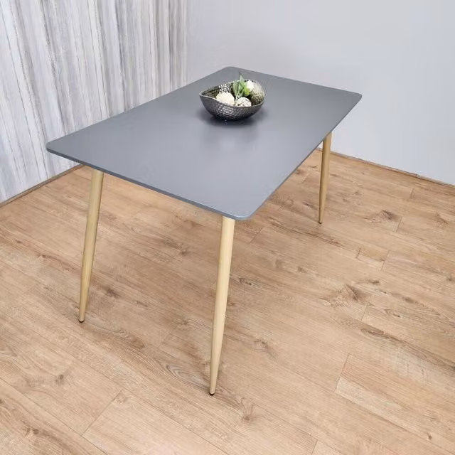 KOSY KOALA Modern Grey Wood Rectangular Dining Table, W/D/H: 140 x 70 x 75 cm