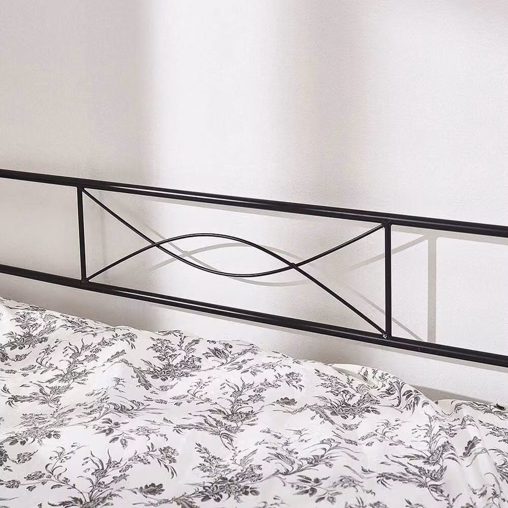 ERGOVEXA Modern Metal Bed Frame in Black and White – 2
