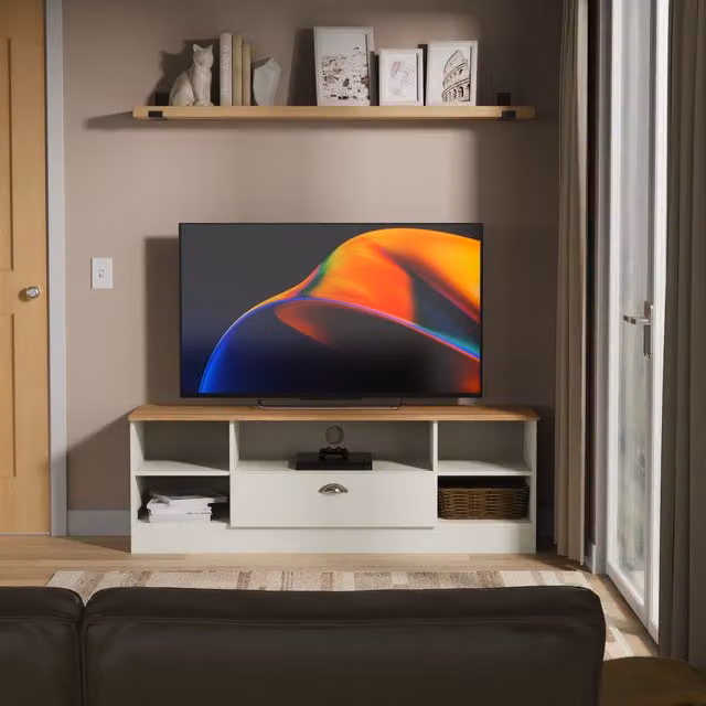 Ready Assembled 2 U Albert Wide 1 Drawer TV and Media Unit in Beige