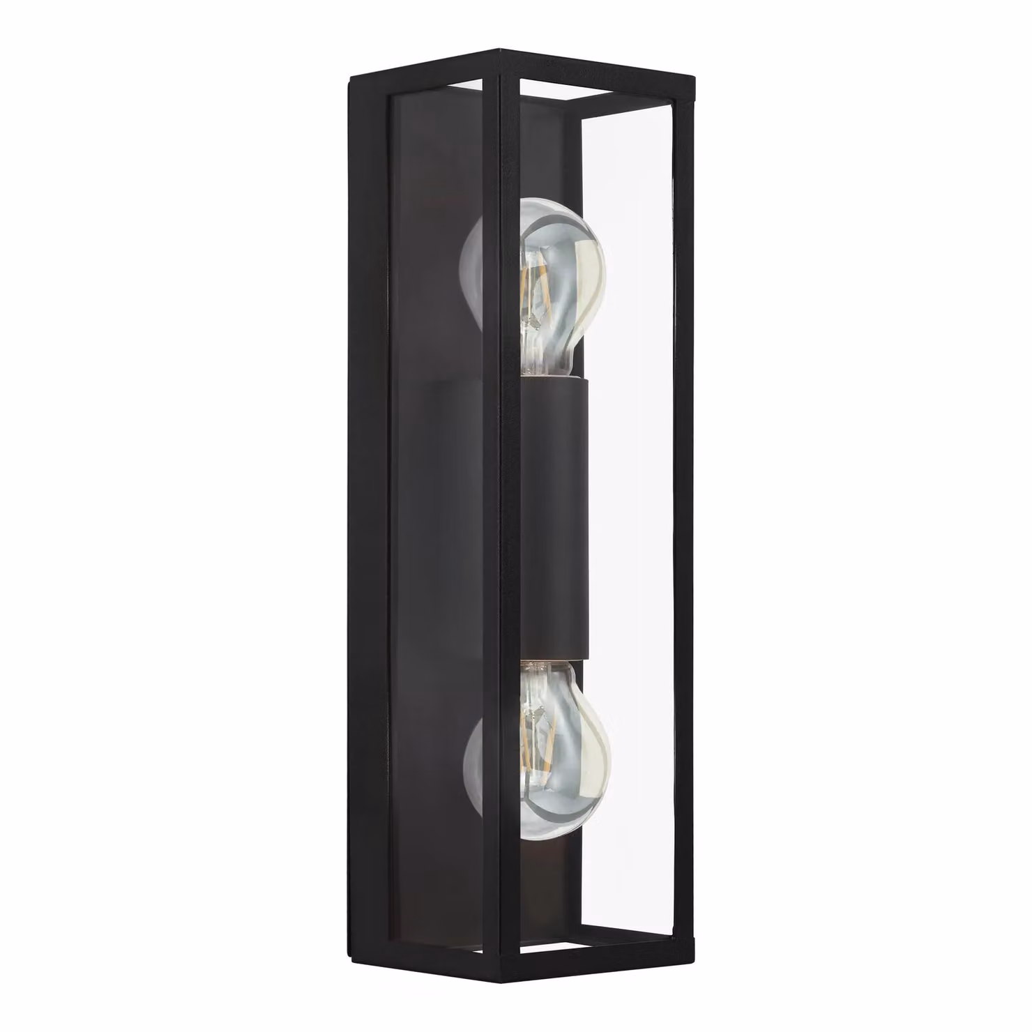 Eglo Amezola Black Caged Bathroom Wall or Ceiling Light with Transparent Glass Shade – 2