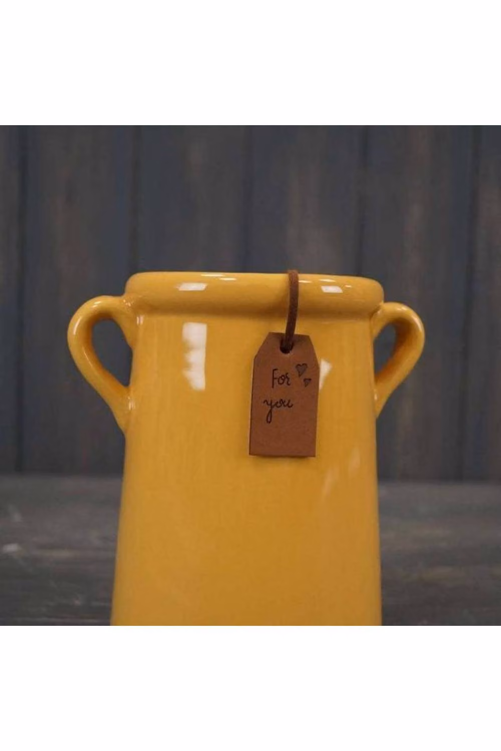 KDMD Mustard Yellow Ceramic Tabletop Vase – 2