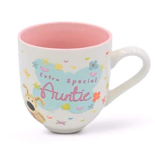 Boofle Extra Special Auntie Floral Beauty Blooms Ceramic Mug in Pink and Multicolour – 1