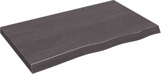 Berkfield Home Wall Mounted Rustic Oak Shelf in Brown and Grey, W: 100 cm, D: 60 cm, H: 60 cm