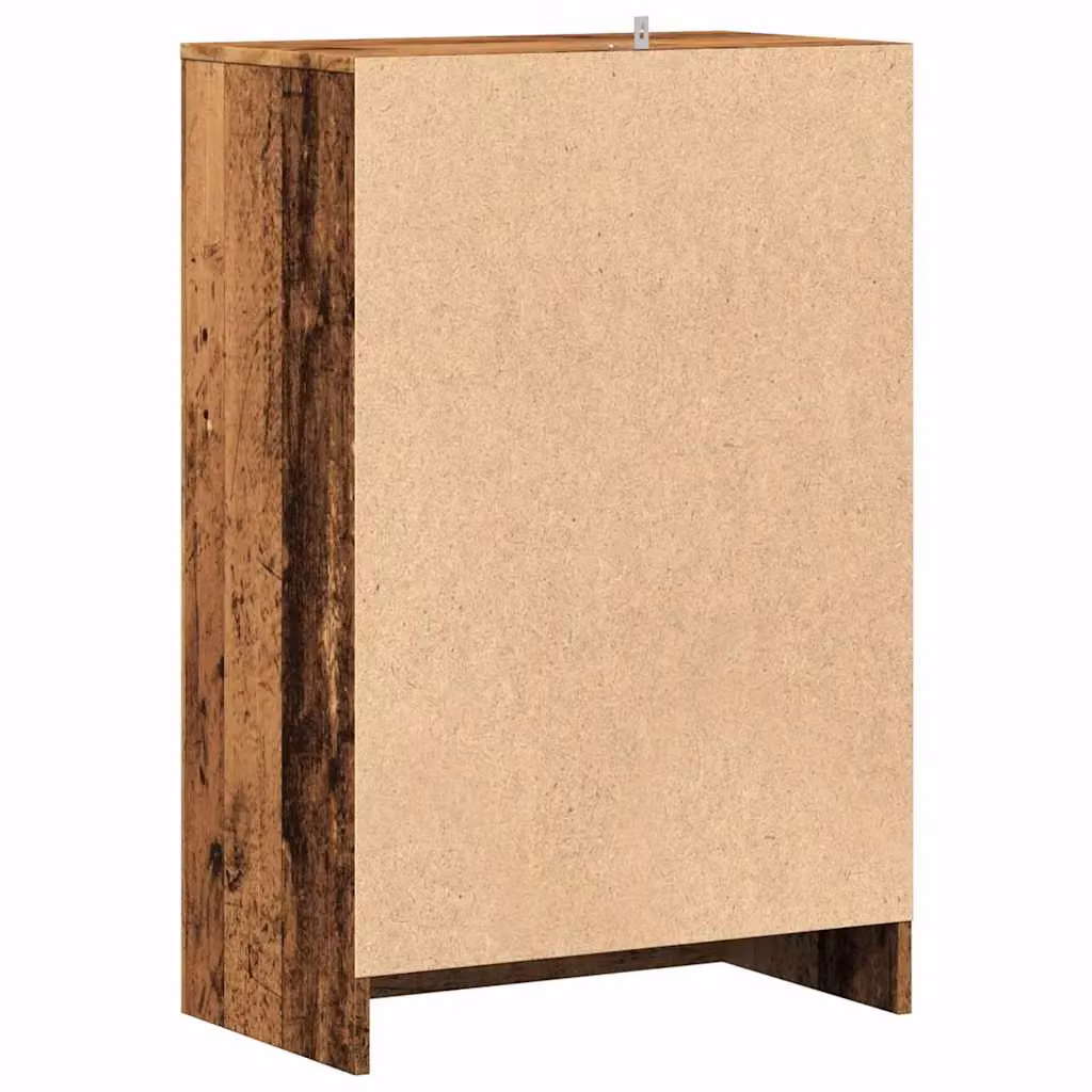 Berkfield Home Old Wood Shoe Cabinet in Brown, W/D/H: 60 x 35 x 92 cm – 4