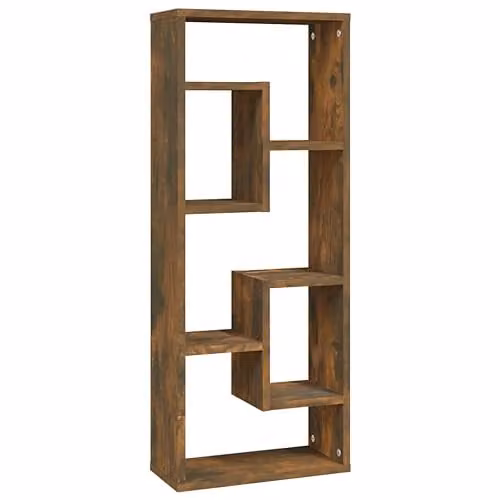 vidaXL Revera Wall Shelf, Brown, W/D/H: 36 x 16 x 90 cm