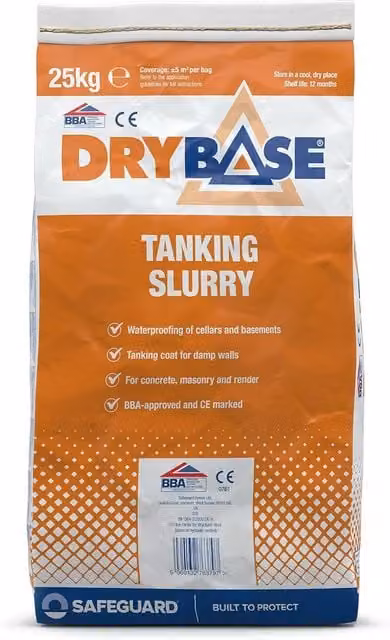 Drybase Tanking Slurry Grey, 10 x 25kg