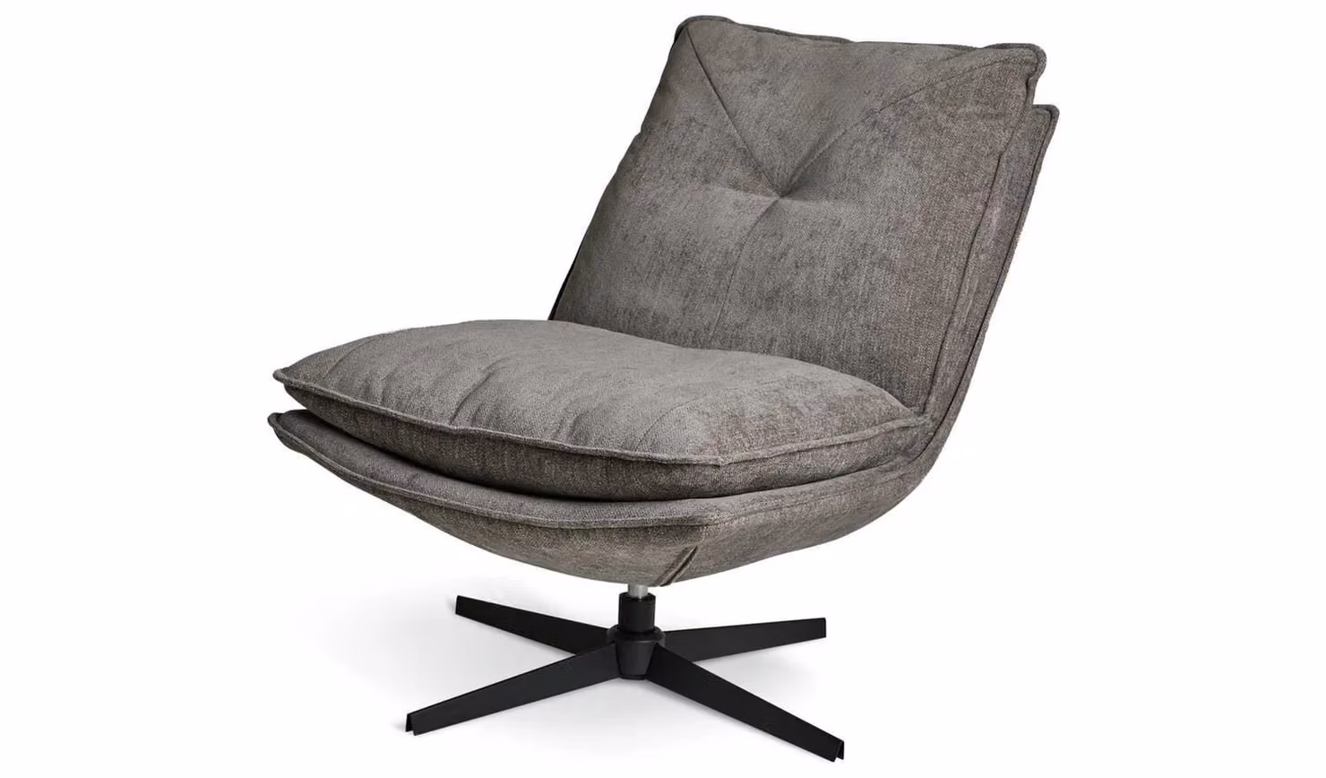 Soloman Grey Fabric 360 Degree Swivel Chair