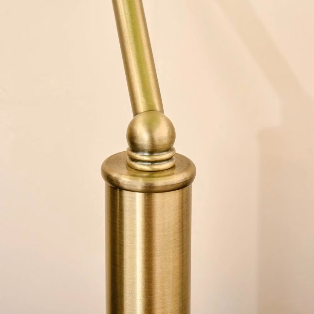 VOGREX Vintage Banker's Table Lamp with Green Glass Shade and Antique Bronze Base – 2