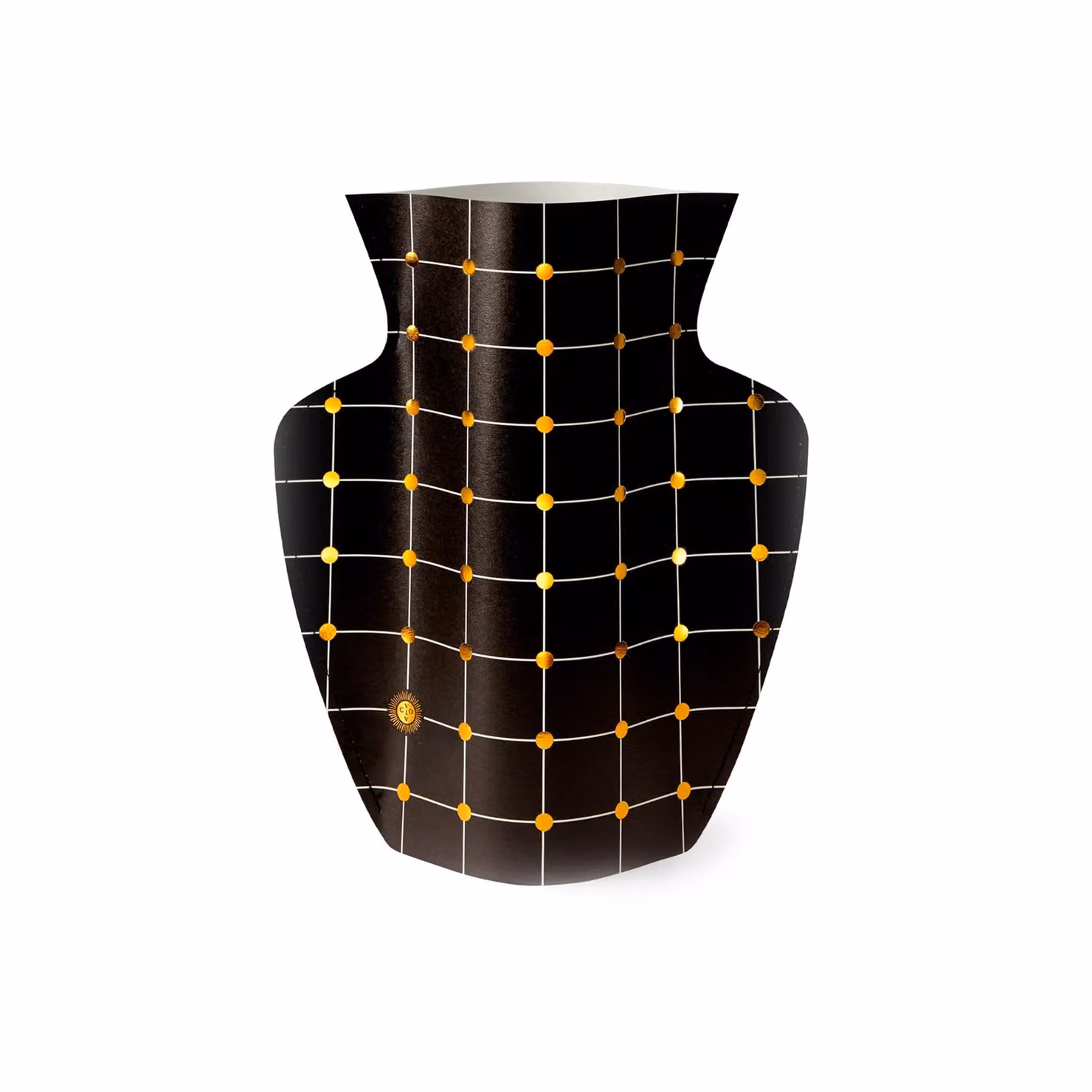 Octaevo Black Lido Paper Tabletop Vase, Height: 26.5 cm
