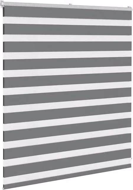 Berkfield Home Elegant Zebra Blind in Dark Grey, W: 125 cm, H: 100 cm