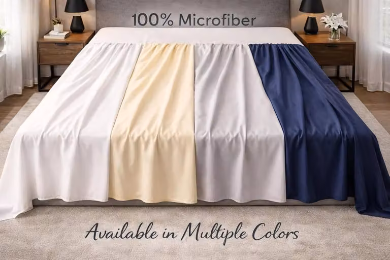 Homes-Linen Ultra Soft Breathable Microfibre Flat Sheet in Beige, W/D/H: 200 x 200 cm
