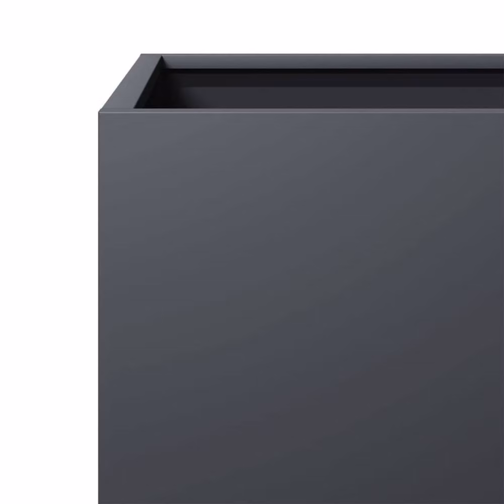 Berkfield Home Durable Steel Garden Planter Tub in Anthracite, W/D/H: 40 x 40 x 40 cm – 4