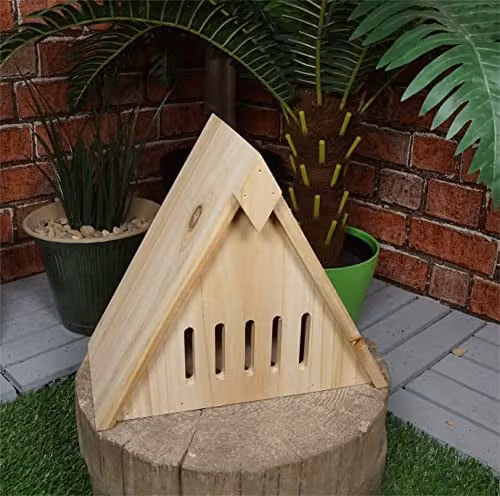 St Helens Home & Garden Eco-Friendly Wood Butterfly and Moth House in Brown, W/D/H: 27.0 x 27.0 x 15.0 cm