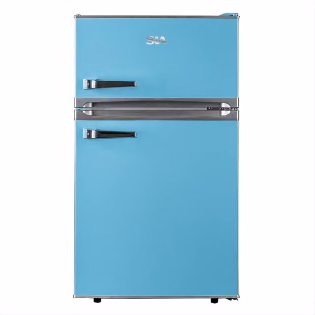 SIA Blue Retro Under Counter Fridge Freezer 88L RFM88PB