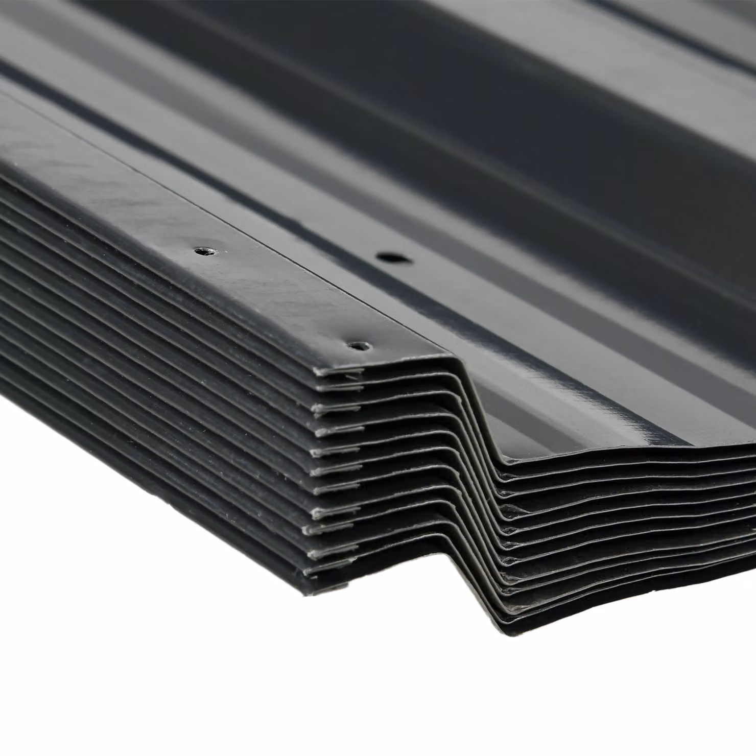 Outsunny Pack of 12 Galvanised Metal Corrugated Roofing Sheets for Greenhouse, Garage or Shed, Dark Grey, W: 45 cm, H: 129 cm – 7