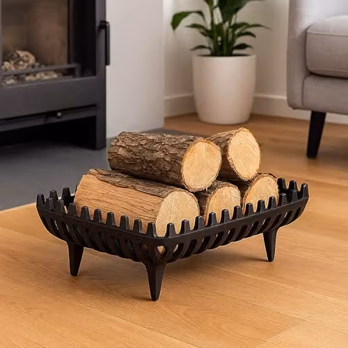 Fire Vida Black Cast Iron Log Basket Storage Grate – 2