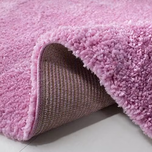 Smart Living Shaggy Area Rug in Pink, 5cm Pile, W: 60 cm, L: 110 cm – 2