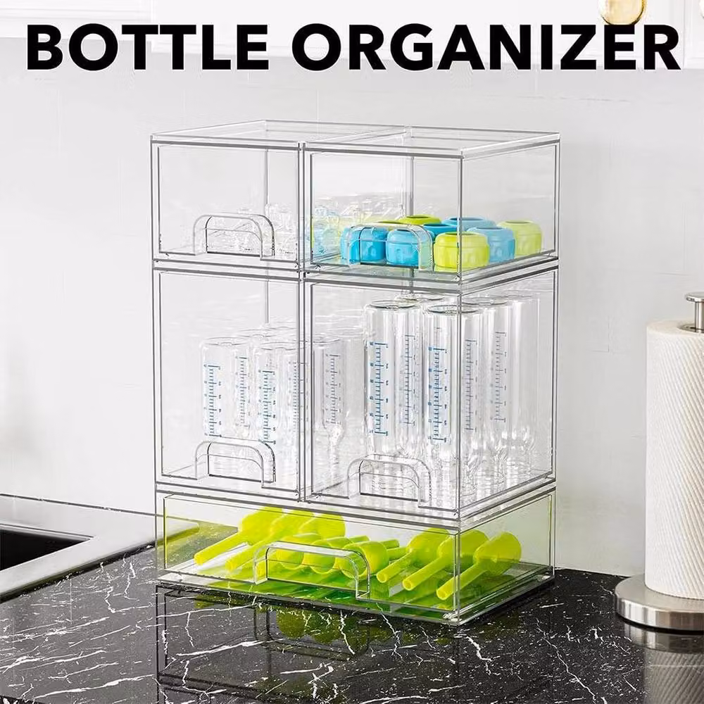 FLAVORA SpaceAid Baby Bottle Storage Organizer, Clear Acrylic – 2