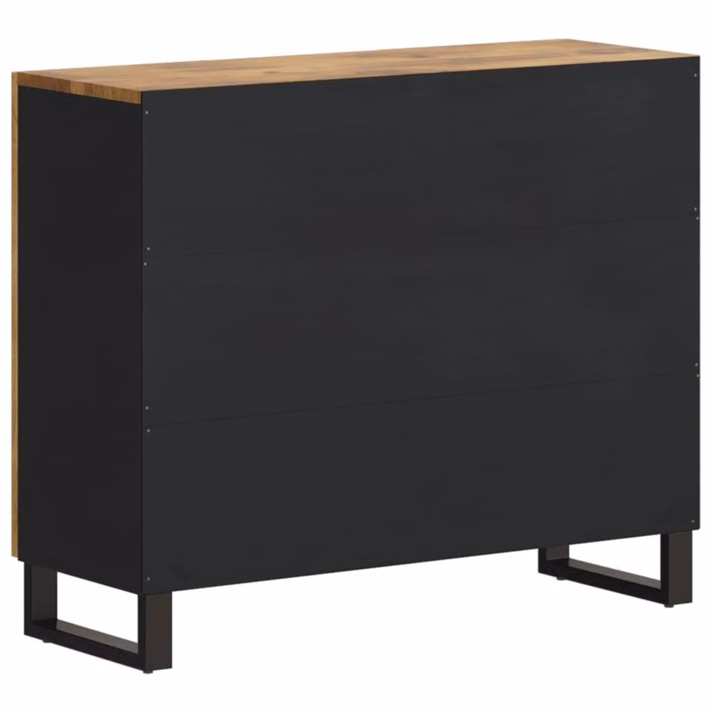 Berkfield Home Classic Mango Wood Sideboard with 2 Doors in Brown, W/D/H: 90 x 33 x 75 cm – 5