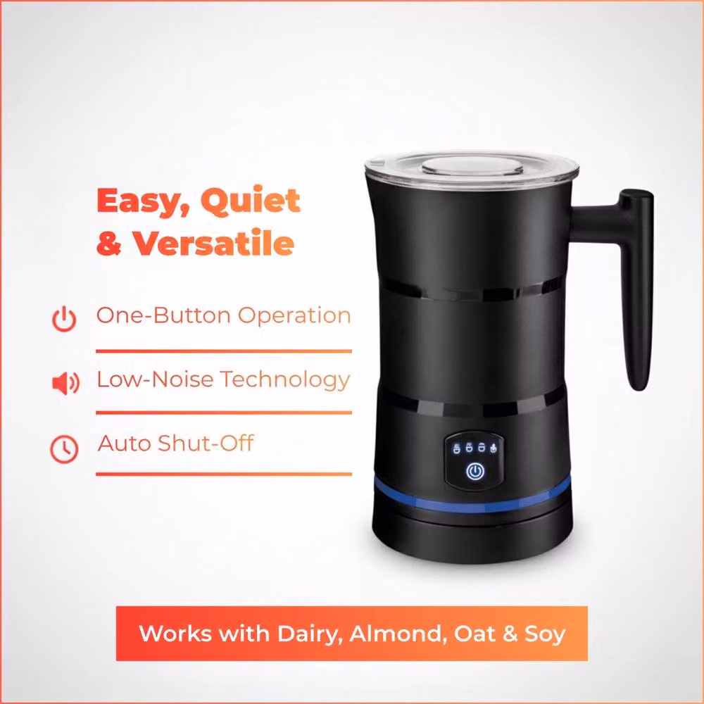 Nordara 4 in 1 Electric Milk Frother and Coffee Foamer in Black – 4