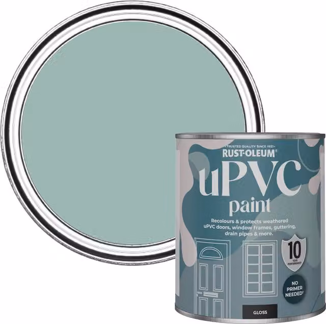 Rust-Oleum Gloss Finish UPVC Paint in Coastal Blue, 0.75 l