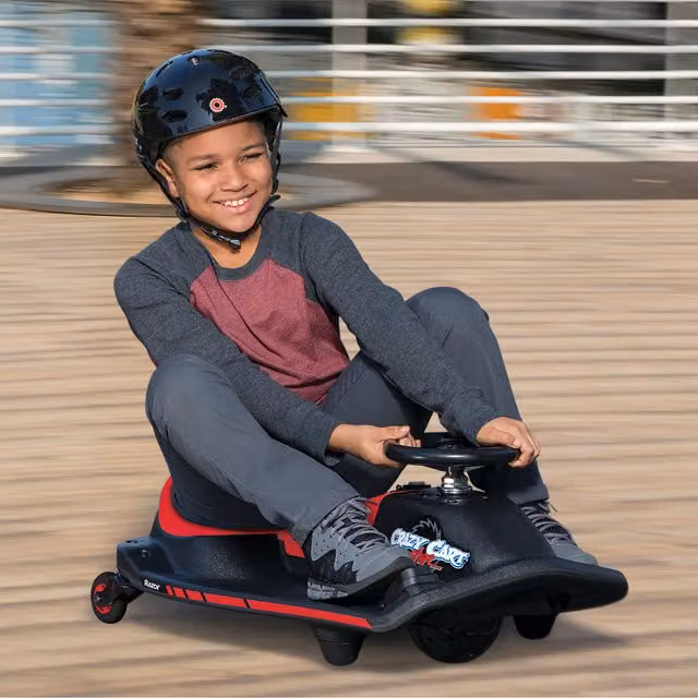 Razor Crazy Cart Shift Electric Go Kart for Kids Aged 6 Plus, Black and Red