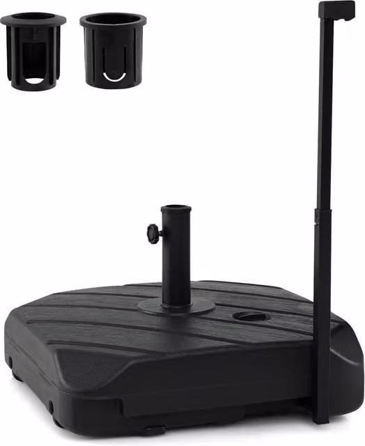 COSTWAY Freestanding Outdoor Market Parasol Holder in Black