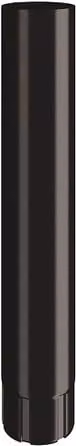 Lindab Black Galvanised Steel Intermediate Downpipe, Diameter: 75 mm, Length: 0.5 m