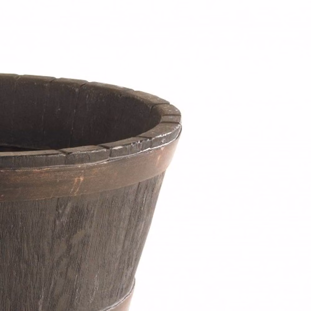 Sankey Round Oak Barrel Planter Tub in Brown – 2