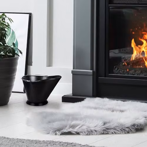 Panacea Open Hearth Coal Hod in Black, W/D/H: 38.5 x 24.4 x 22.5 cm – 4