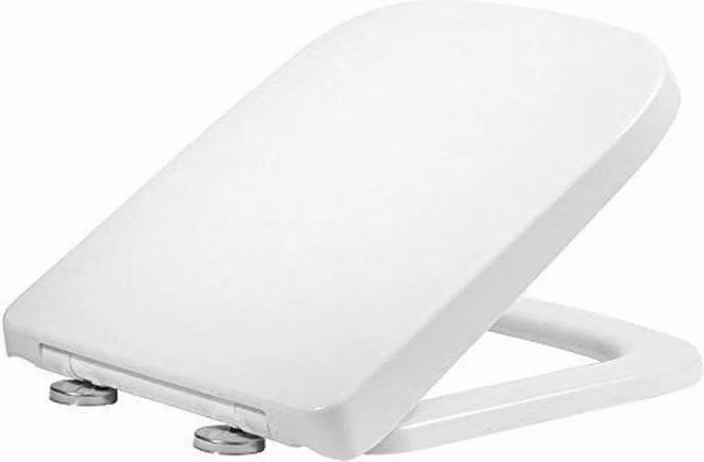 KORVIXA Luxury Square Toilet Seat in White, W: 90 cm x H: 75 cm x D: 5 cm