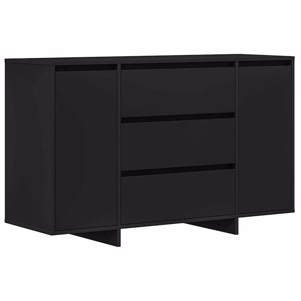 Berkfield Home Modern Black Matt Sideboard, W/D/H: 120 x 41 x 75 cm – 3