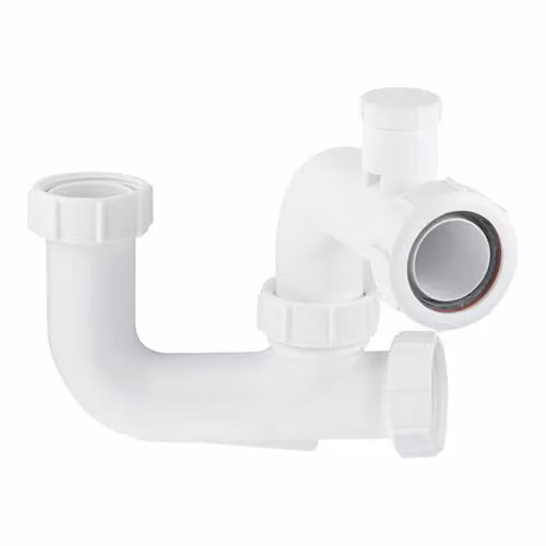 McAlpine L10V 75mm Water Seal Anti-Syphon Silentrap Bath Trap with 1.5 inch Multifit Outlet, White