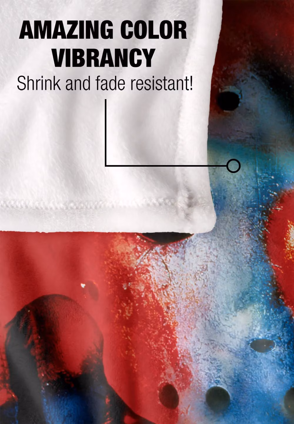 Friday the 13th Jason Takes Manhattan Poster Super Soft Throw Blanket, White and Multicolour, W: 152 cm, D: 127 cm – 4