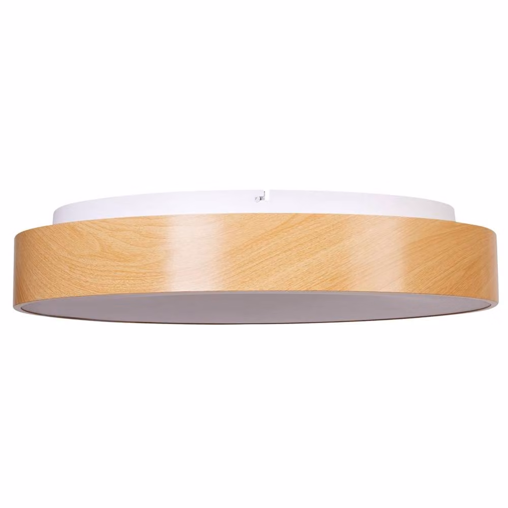 Wyld and Coco Dimmable LED Ceiling Light with Remote Control, Brown Wood Finish, Diameter: 60 cm – 2