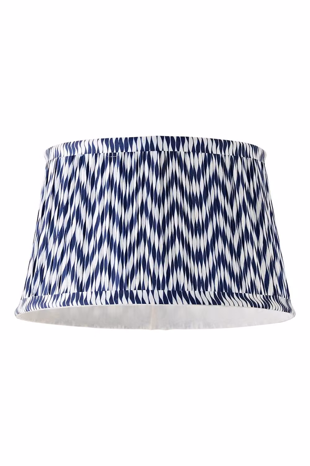 ValueLights Saffira Small Navy Blue Pleated Chevron Taper Easy Fit Pendant Lamp Shade – 6