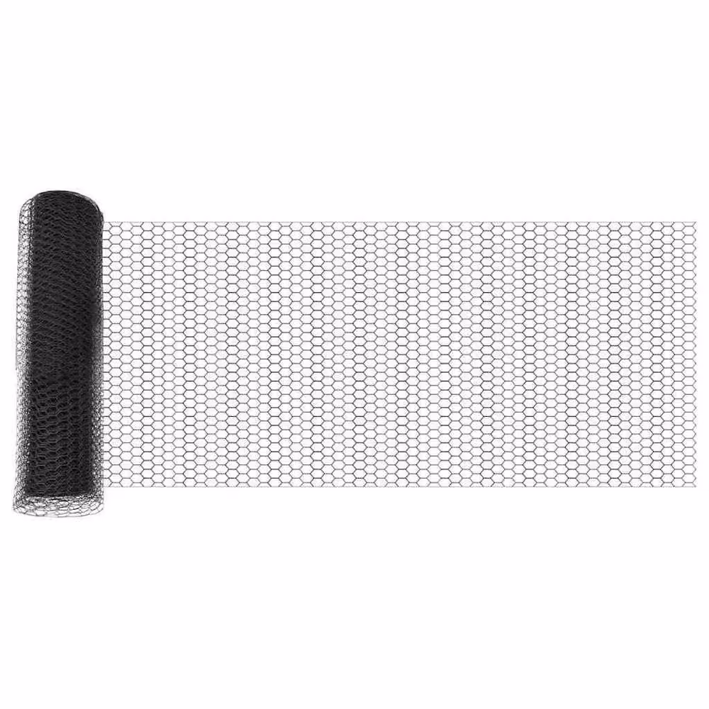Berkfield Home Hexagon Fence in Dark Grey PVC-Coated Galvanised Steel, H: 60 cm x W: 100 m – 3