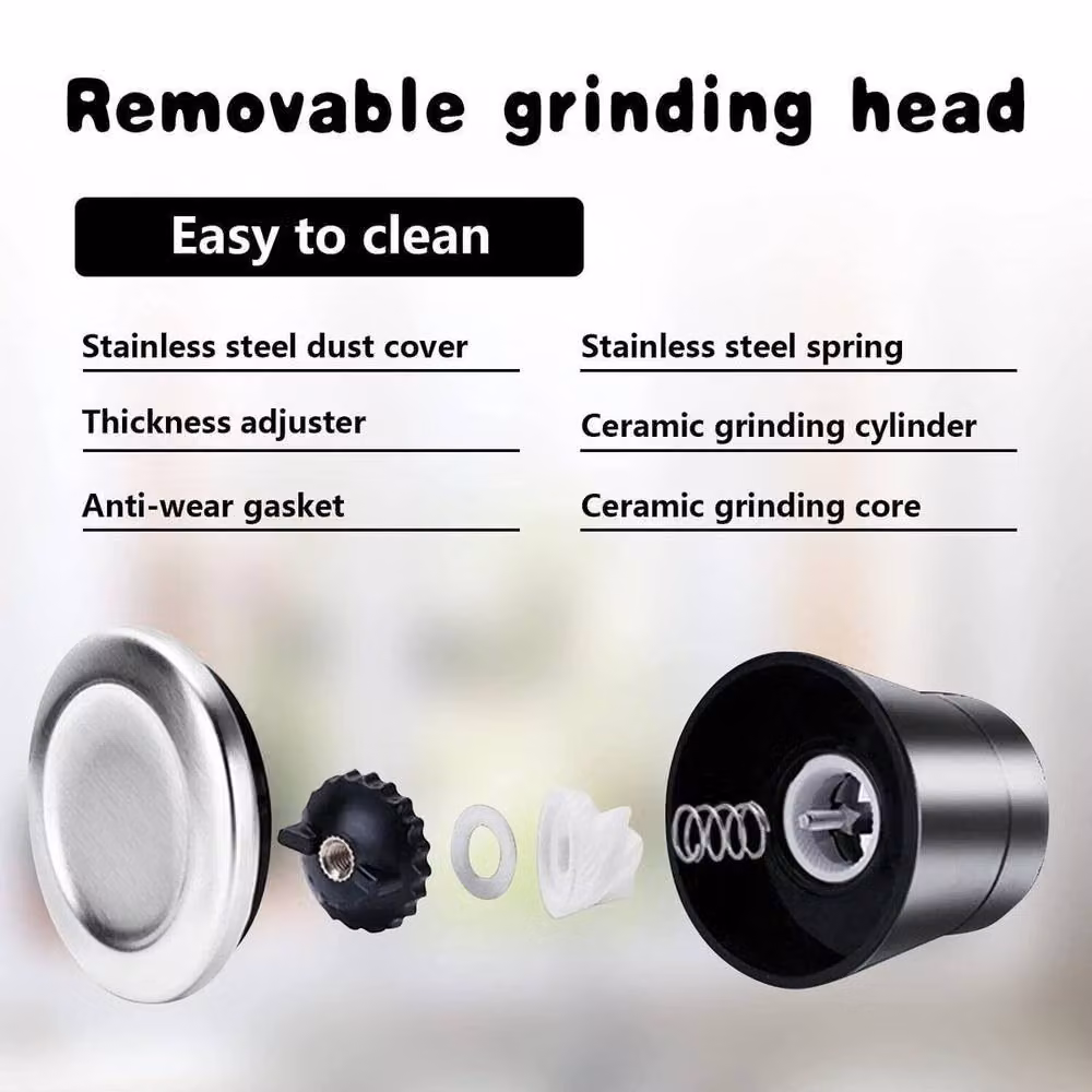 KORVIXA Pepper and Salt Grinder Set in Silver – 4