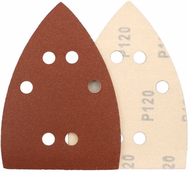 Abracs Hook and Loop Sanding Sheets for Metal and Wood, Pack of 10, Brown