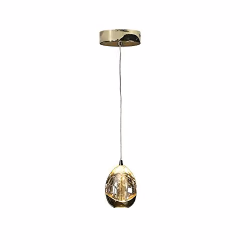 Netlighting Rocio Single LED Suspended Pendant Light in Gold/Brass – 1