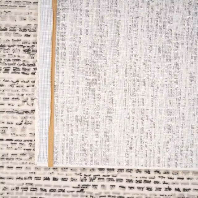 The Rug House Glamour Abstract Hand Tufted Living Area Rug in Beige and Grey, Width: 240 cm
