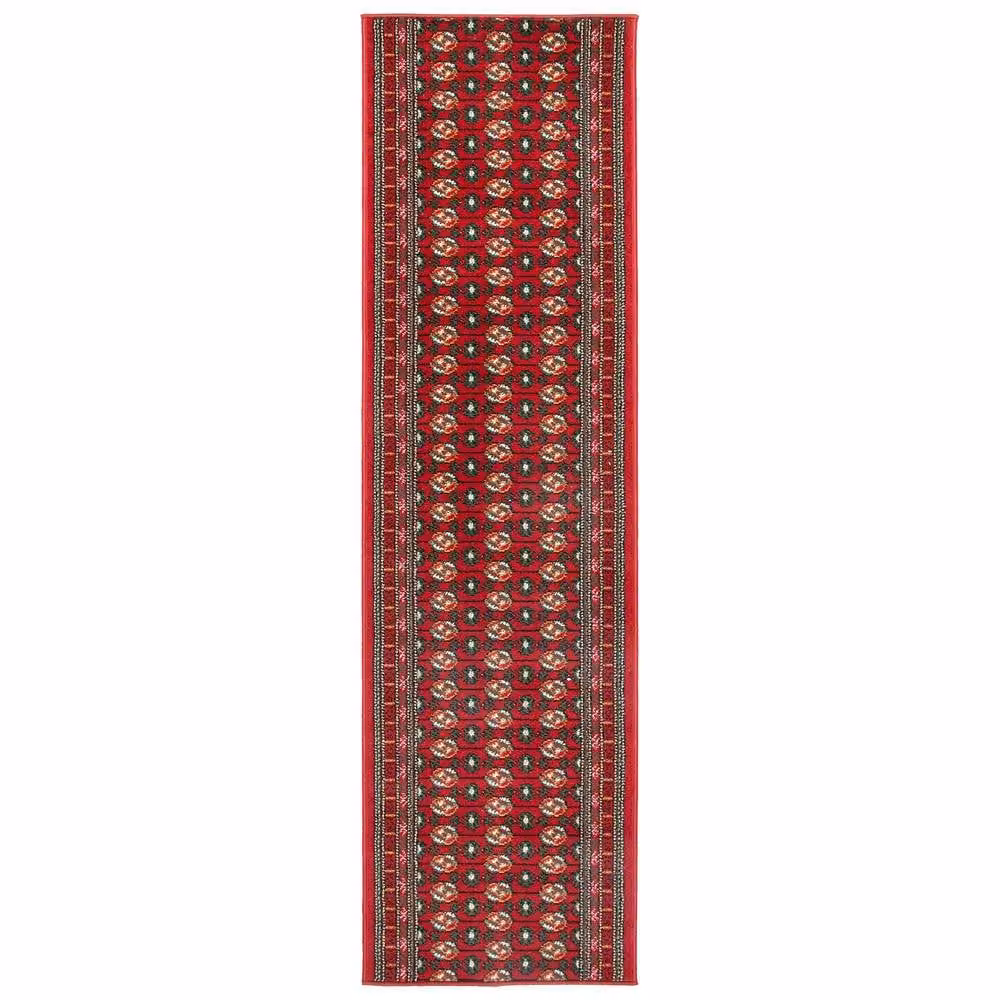 Bravich LTD Bokhara Traditional Oriental Hallway Runner Rug in Red, W/D: 60 x 540 cm – 3