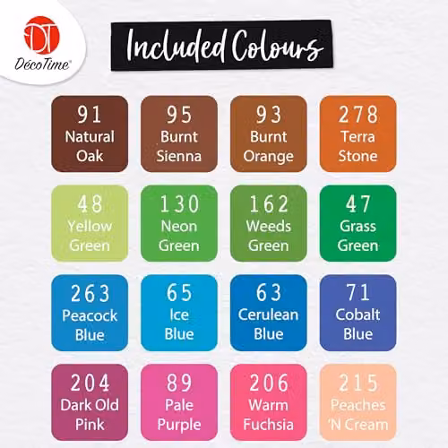 DecoTime 60 Dual Tip Alcohol Markers Set with Stackable Plastic Tray in Multicolour – 4