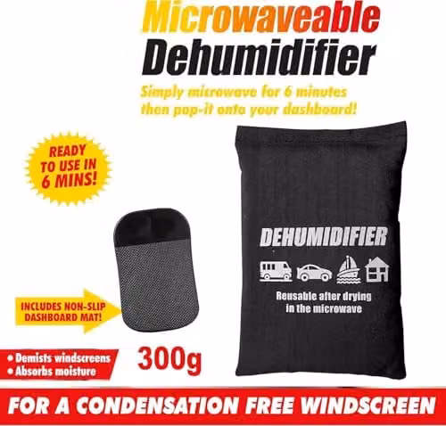 MantraRaj Reusable Dehumidifier Moisture Absorber with Anti-Slip Mat, Black, White or Brown – 5